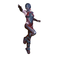 サイバーウーマン　3DCGレンダリング