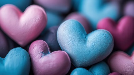 Obraz premium a close up of a bunch of hearts