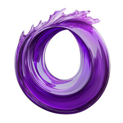 Translucent Purple Swirl: Soft Edges With Smoky Effect On A White Background