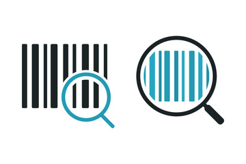 Search barcode icon. Illustration vector