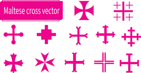Maltese cross vector