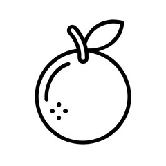 Minimalist orange fruit icon symbolizing health, freshness, and nutrition