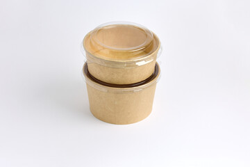 Biodegradable Paper Bowls with Transparent Lids