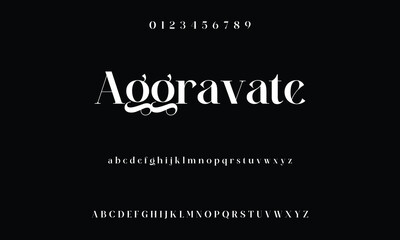 Luxury serif font in modern style. Elegant wedding alphabet letters font and number. Typography Luxury classic lettering serif fonts decorative vintage retro logo