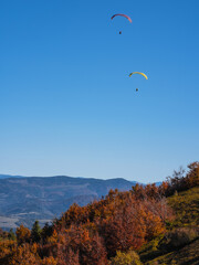 paragliding in the mountains