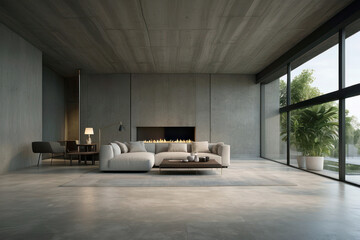 Living room in open space