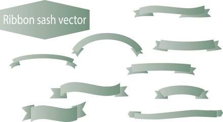 Ribbon sash vector