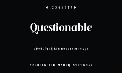 Luxury serif font in modern style. Elegant wedding alphabet letters font and number. Typography Luxury classic lettering serif fonts decorative vintage retro logo