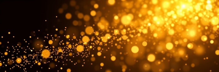 Fototapeta premium Gold glitter particles in vector format, perfect for backgrounds, invitations, and designs, shiny, particles, decoration