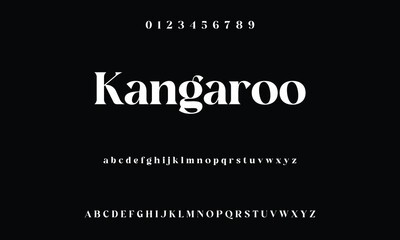 Elegant and modern serif alphabet font uppercase and numberfonts victorian typeface