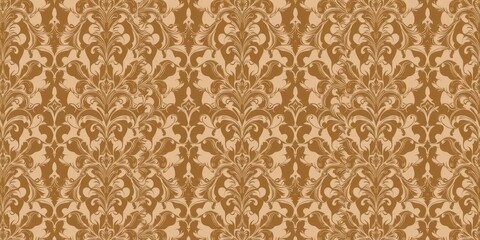 Ornate and elegant damask seamless vector pattern suitable for textile designs or backgrounds, pattern, ornate