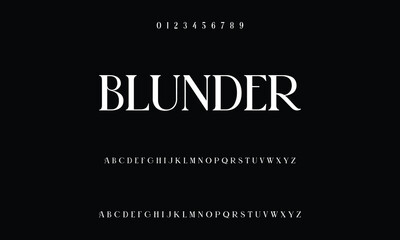 Elegant and modern serif alphabet font uppercase and numberfonts victorian typeface
