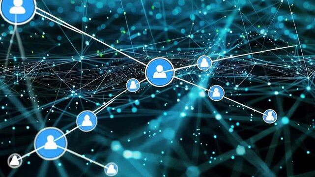 Complex network connections are forming, creating an abstract representation of artificial intelligence or a neural network. The image evokes concepts of brain enhancement and neurotechnology