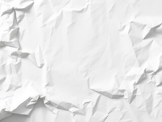 Obraz premium White creased poster texture with folds and wrinkles, detail, template, shadow