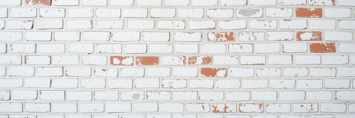 Fototapeta premium White grunge brick wall with rough and aged texture, abstract, grunge