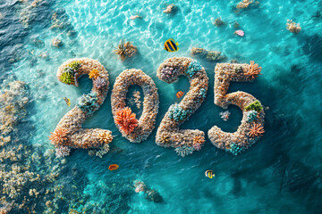 2025 Numbers Shaped from Coral Reefs