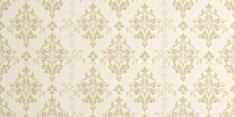 White damask wallpaper featuring intricate floral patterns, white, elegant