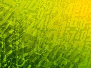 blur numbers on gradient green and orange background, maths, decor, fashion, business, fade, dark, light, copy space
