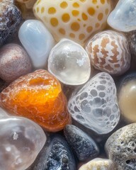 Ultra close-up of beach stone grains