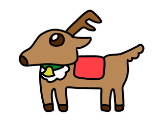 シンプルタッチのクリスマストナカイ（Affinity Designer版）