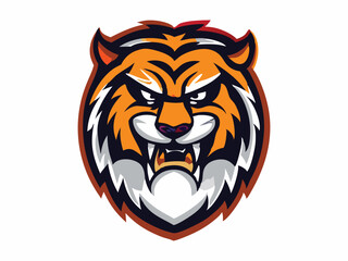 Tiger made of fur, mad crazy single crooked hideous waste ugly defective, raw, ragged, isolated on white