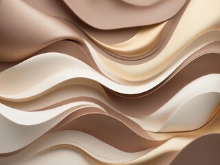 Obraz premium abstract background with waves in pantone 2025 color of the year mocha mousse