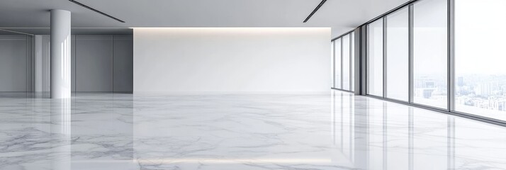 Obraz premium Elegant White Stone Surface. A Clean Marble Floor Ideal for Showcasing Products in Interior Design