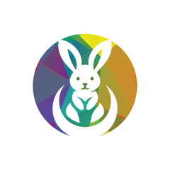 Rabbit Logo Design Vector Illustration