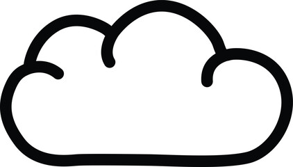 Minimalist cloud storage icon with cumulus-inspired line art for modern digital branding
