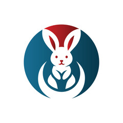 Rabbit Logo Design Vector Illustration