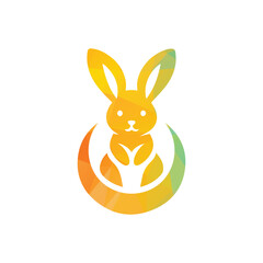 Rabbit Logo Design Vector Illustration