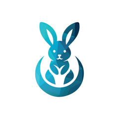Rabbit Logo Design Vector Illustration