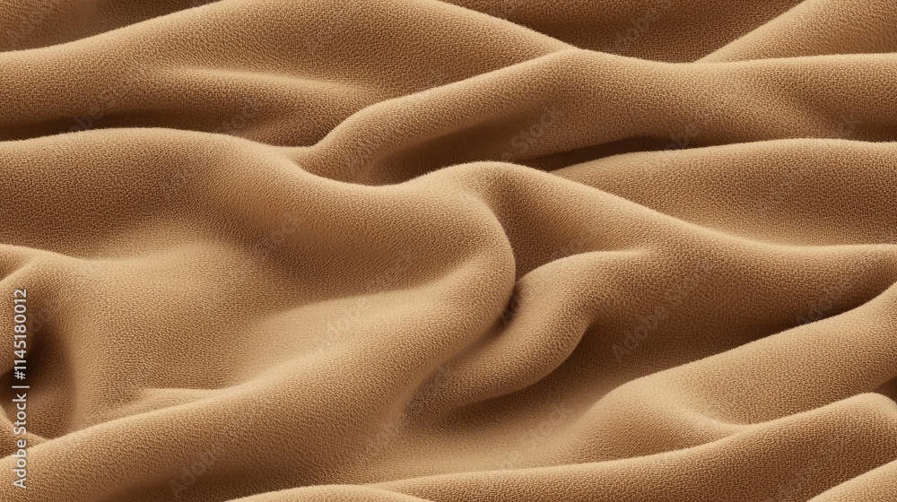 Poster natural fibers showcase their texture and warmth through soft folds, enhanced by warm lighting in a 
