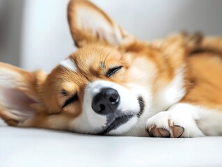 a dog resting peacefully, a moment of tranquility