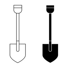 shovel icon on white background
vector shovel icon, construction equipment, gardening equipment