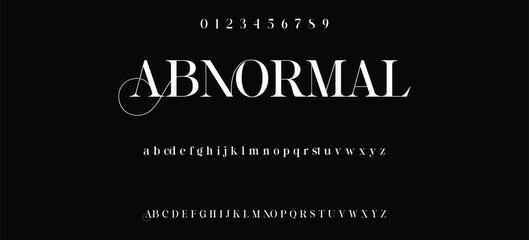Luxury sharp serif display font vector
