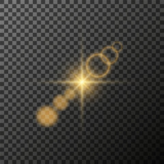 Light Stars with Sparkles. Light effect.