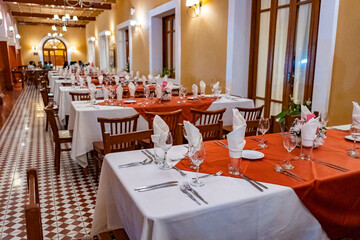 Elegant Table Setting for Romantic Dinner or Celebration