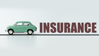 car insurance, shown using text