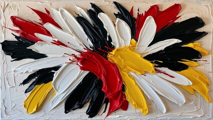 Vibrant Abstract Contemporary Oil Painting, Showcasing Bold Brushstrokes, Dynamic Colors, and Modern Artistic Elements, Creating a Powerful Visual Impact and Evoking Deep Emotional Expression