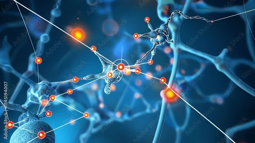Poster neurons exchanging data creating a big data network communicating with electrical signals and formin