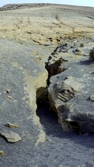 The arid and wild landscape of 