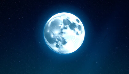 Fototapeta premium Circle of the galaxy moon, hyperrealism, with white tones