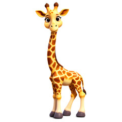Obraz premium Friendly baby giraffe illustration