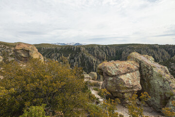 Mountain landscape and Rock formation at Chiricahua National Monument, Arizona