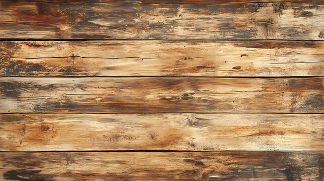 Weathered wooden surface with intricate natural patterns and distressed cracks, showcasing age and wear, perfect for adding rustic charm to any design composition. Lichenous. Illustration