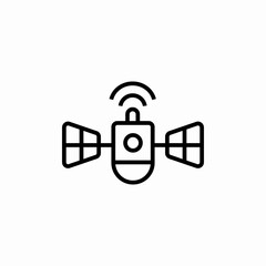 Obraz premium satellite cosmos icon sign vector