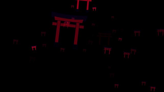 animated emoji torii gate, digital torii gate emoji, motion torii gate, animated Japanese gate, torii gate emoji, virtual torii, cartoon torii, emoji Japanese symbol, 3D torii gate emoji, animated shr