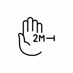 social distance pandemic icon sign vector