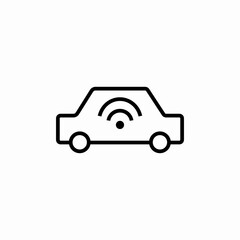 wifi in car icon sign vector